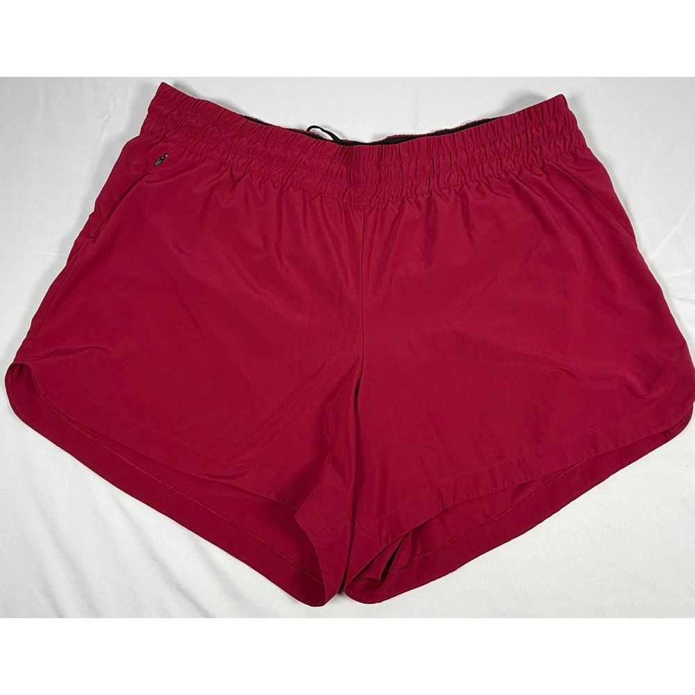 REI Co-op Women Red Active Running Hiking Shorts Size 1XL Pocket Liner